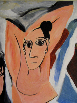 Close up of Les Demoiselles D'Avignon' by CS Wallace, 1996