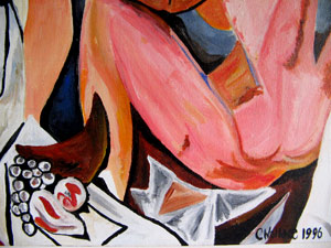 Close up of 'Les demoiselles D'Avignon' by CS Wallace